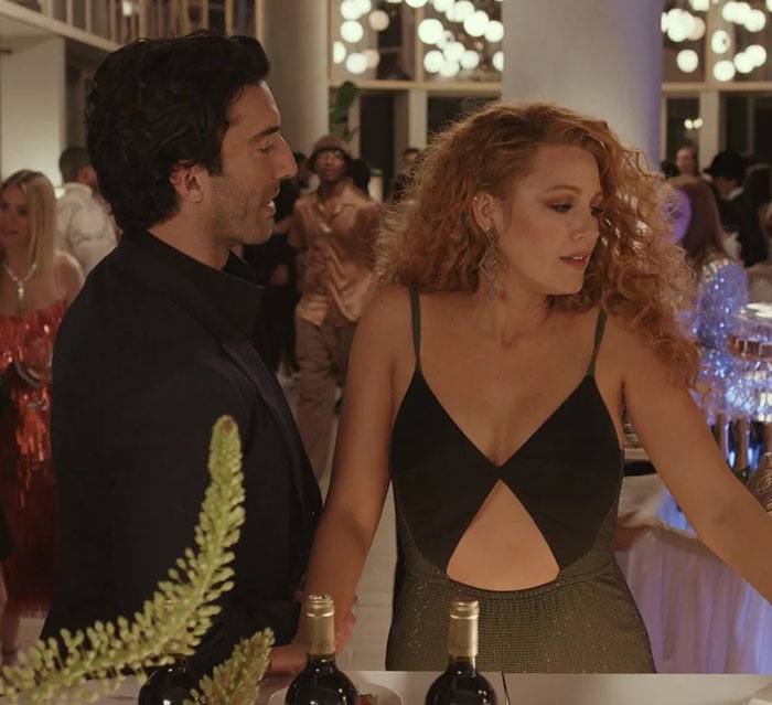 Actor and actress at an elegant party, focusing on a conversation scene. Actor and actress at an elegant party, focusing on a conversation scene.