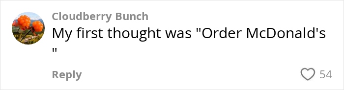 Comment by Cloudberry Bunch on handling lottery wins, suggesting ordering McDonald’s first. Comment by Cloudberry Bunch on handling lottery wins, suggesting ordering McDonald’s first.