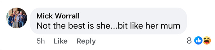 "Comment on Madonna's daughter, with emojis for reactions, expressing a comparison to her mother. "Comment on Madonna's daughter, with emojis for reactions, expressing a comparison to her mother.