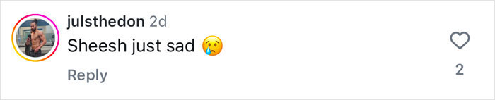 Comment on a post about male stripper experiences at bachelorette parties, expressing disappointment with a sad emoji. Comment on a post about male stripper experiences at bachelorette parties, expressing disappointment with a sad emoji.