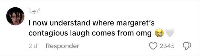 Comment on Margaret Qualley’s laugh linked to her mom, emoji reactions show surprise and love. Comment on Margaret Qualley’s laugh linked to her mom, emoji reactions show surprise and love.