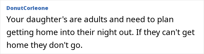 Comment on responsibility: Adults must plan their way home after clubbing. Comment on responsibility: Adults must plan their way home after clubbing.