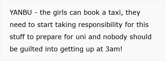 Text advocating teens book taxis and take responsibility after clubbing at 3 AM. Text advocating teens book taxis and take responsibility after clubbing at 3 AM.