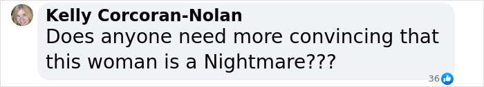 Comment questioning a woman's character, highlighting 'nightmare' perception. Comment questioning a woman's character, highlighting 'nightmare' perception.