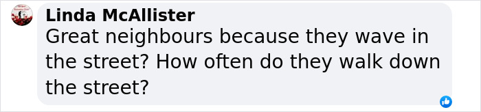 "Facebook comment questions Meghan Markle and Prince Harry's neighborhood presence. "Facebook comment questions Meghan Markle and Prince Harry's neighborhood presence.