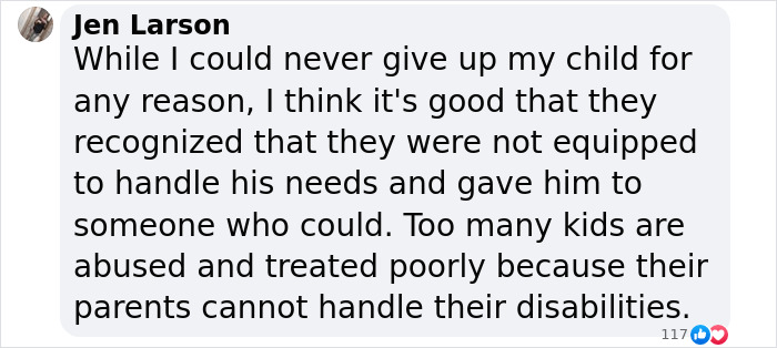 Comment discussing YouTubers Myka and James Stauffer's decision to rehome their adopted son. Comment discussing YouTubers Myka and James Stauffer's decision to rehome their adopted son.