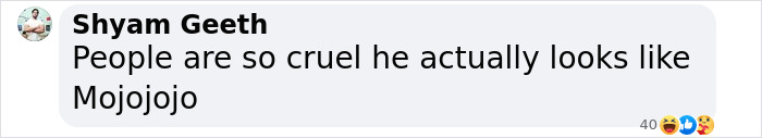 "Social media comment joking about hair transplant results comparable to 'Mojojojo'. "Social media comment joking about hair transplant results comparable to 'Mojojojo'.