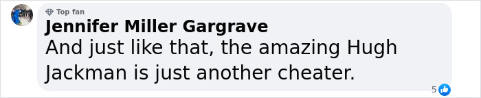 Comment referring to Hugh Jackman amid affair rumors, sparking feud involving Deborra-Lee Furness and Blake Lively. Comment referring to Hugh Jackman amid affair rumors, sparking feud involving Deborra-Lee Furness and Blake Lively.