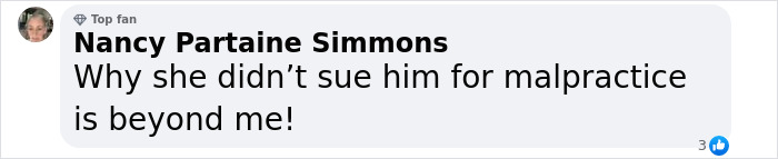 Comment questioning malpractice decision related to labia surgery. Comment questioning malpractice decision related to labia surgery.