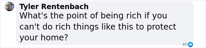 Text message about hiring private firefighters to protect homes from wildfires. Text message about hiring private firefighters to protect homes from wildfires.