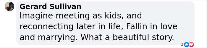 Comment by Gerard Sullivan about child stars reconnecting and marrying later in life. Comment by Gerard Sullivan about child stars reconnecting and marrying later in life.