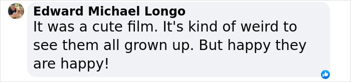 Facebook comment mentioning actors from School of Rock grown up and happy. Facebook comment mentioning actors from School of Rock grown up and happy.