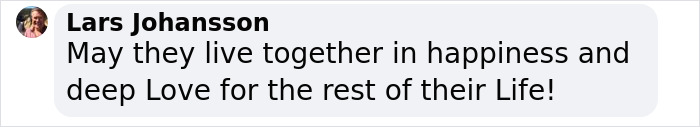 Comment by Lars Johansson wishing happiness and love to a couple from School of Rock. Comment by Lars Johansson wishing happiness and love to a couple from School of Rock.
