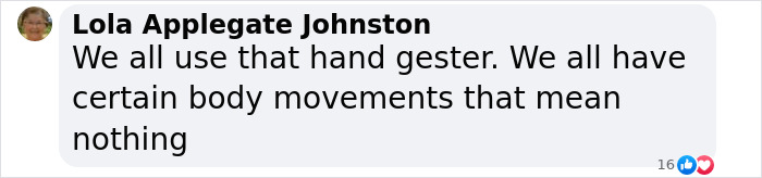 Comment on Barron Trump's hand gesture, suggesting body movements often mean nothing. Comment on Barron Trump's hand gesture, suggesting body movements often mean nothing.