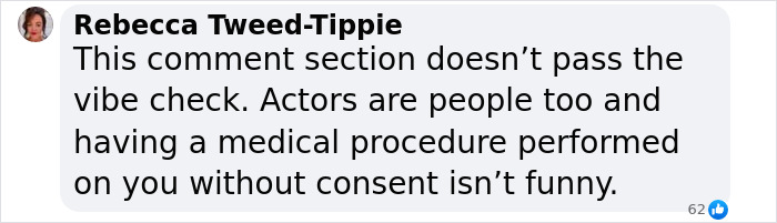 Comment on unauthorized procedure during surgery displayed. Comment on unauthorized procedure during surgery displayed.