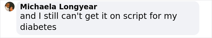 Text message discussing difficulty obtaining diabetes medication. Text message discussing difficulty obtaining diabetes medication.