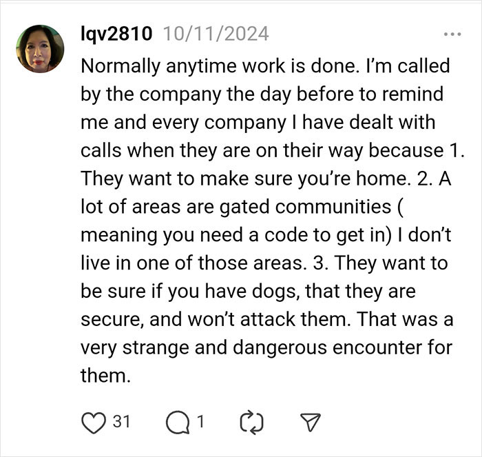 Comment discussing unexpected work by plumbers in a private yard. Comment discussing unexpected work by plumbers in a private yard.