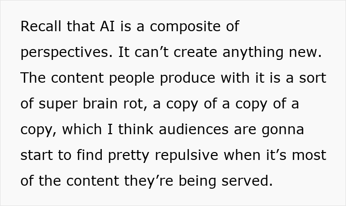 Text about AI perspectives and super brain rot, questioning content originality and predicting audience reaction. Text about AI perspectives and super brain rot, questioning content originality and predicting audience reaction.