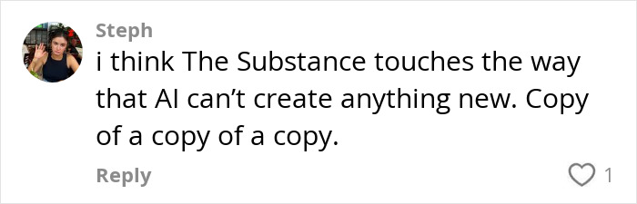 Comment discussing AI creativity, suggesting it's a copy of a copy, related to the post-brain rot era concept. Comment discussing AI creativity, suggesting it's a copy of a copy, related to the post-brain rot era concept.
