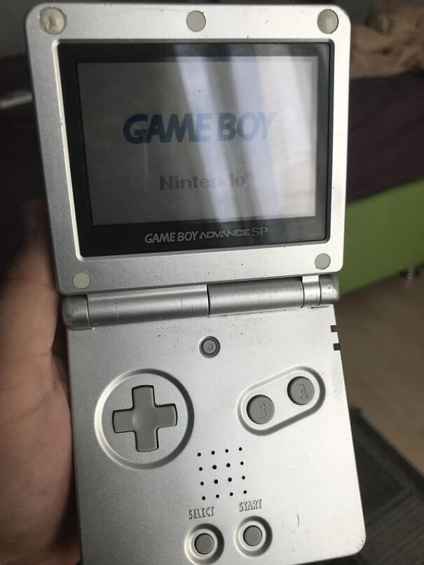 Retro Game Boy Advance SP console, sparking nostalgia for the good old days.