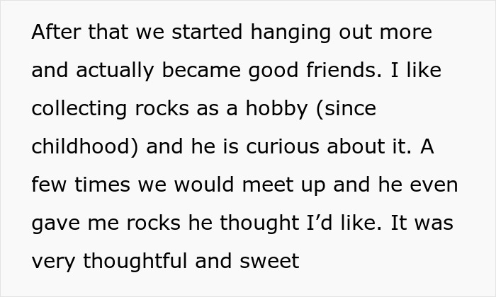Text about rekindling friendship through shared interest in rock collecting. Text about rekindling friendship through shared interest in rock collecting.