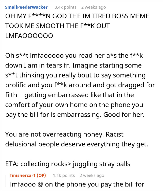 Reddit comment discussing a humorous meme with reactions and messages about personal experiences. Reddit comment discussing a humorous meme with reactions and messages about personal experiences.