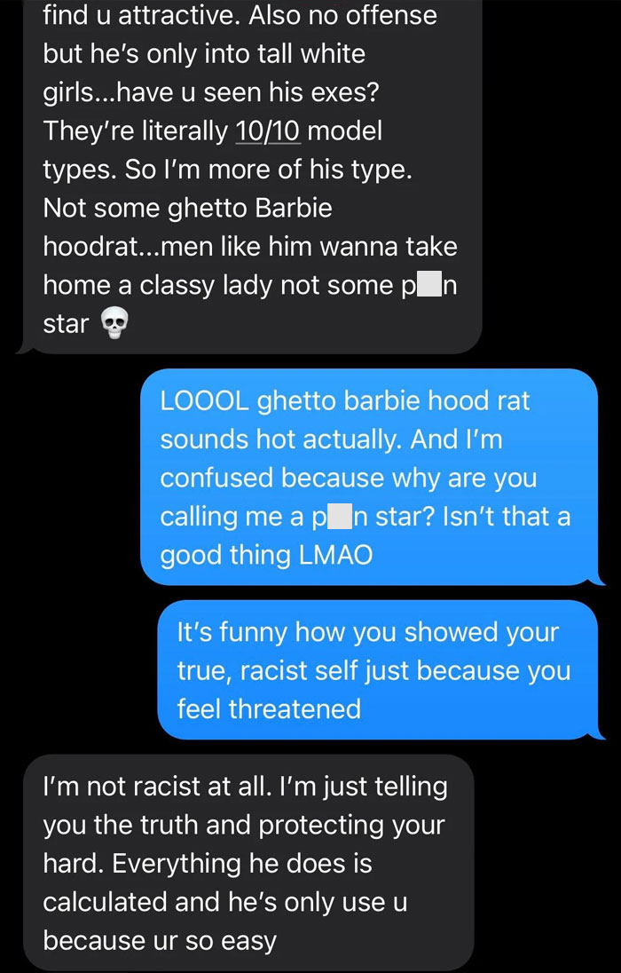 Text messages discussing issues and intentions related to friendship. Text messages discussing issues and intentions related to friendship.