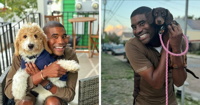 UPS Driver Entertains Himself At Work By Taking Photos With Every Pet He Meets (21 New Pics)