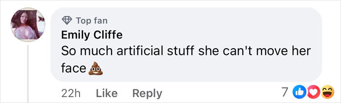 Facebook comment mocking portrait related to Freelance Magician article, featuring emoji and 7 likes. Facebook comment mocking portrait related to Freelance Magician article, featuring emoji and 7 likes.