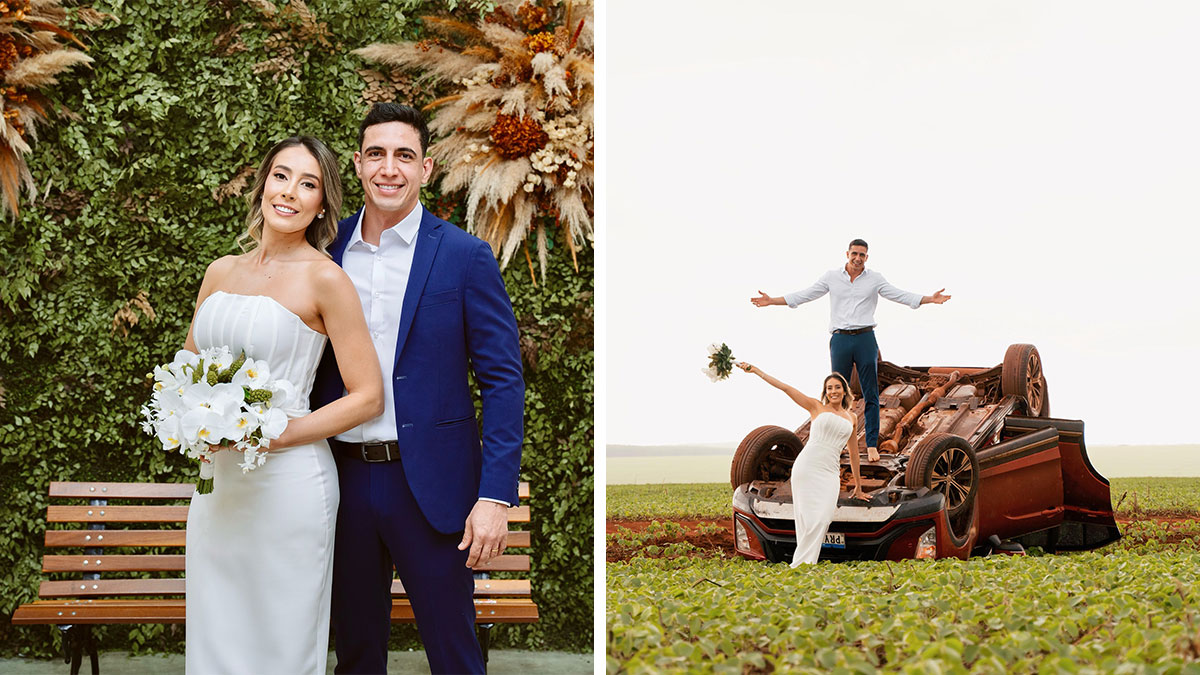 This Couple Turned A Wedding Car Accident Into A Memorable Photoshoot In A Soybean Field
