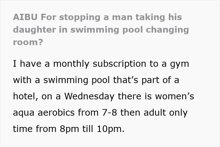 Woman Kicks Out Dad With A Daughter From Women’s Changing Room, Asks If She Was Right Woman Kicks Out Dad With A Daughter From Women’s Changing Room, Asks If She Was Right