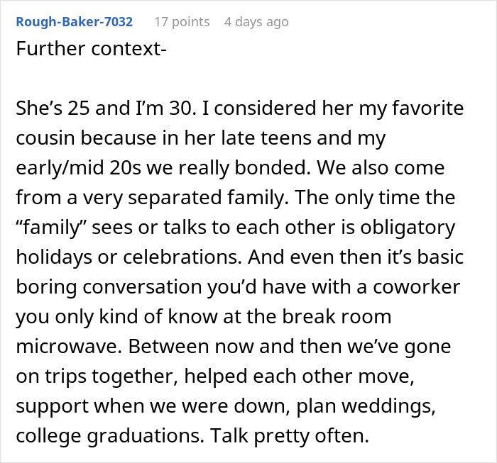Woman Considers Cutting Out Her Favorite Cousin From Her Life After How Nasty She Became As A Mom Woman Considers Cutting Out Her Favorite Cousin From Her Life After How Nasty She Became As A Mom