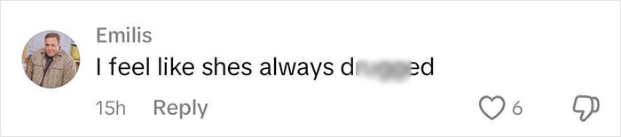 Comment discussing Bianca Censori's control during afterparty song, with likes and dislikes icons visible. Comment discussing Bianca Censori's control during afterparty song, with likes and dislikes icons visible.