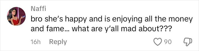 Social media comment discussing Bianca Censori's happiness and success at an afterparty. Social media comment discussing Bianca Censori's happiness and success at an afterparty.