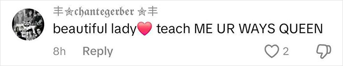 A comment praising a beautiful lady with a heart emoji, showing admiration and asking for guidance. A comment praising a beautiful lady with a heart emoji, showing admiration and asking for guidance.