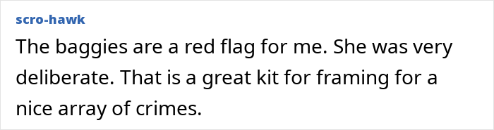 Comment about finding a creepy box in girlfriend's wardrobe with red flag concerns. Comment about finding a creepy box in girlfriend's wardrobe with red flag concerns.