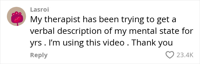 Comment about using a video during therapy session discusses kitchen transformation. Comment about using a video during therapy session discusses kitchen transformation.