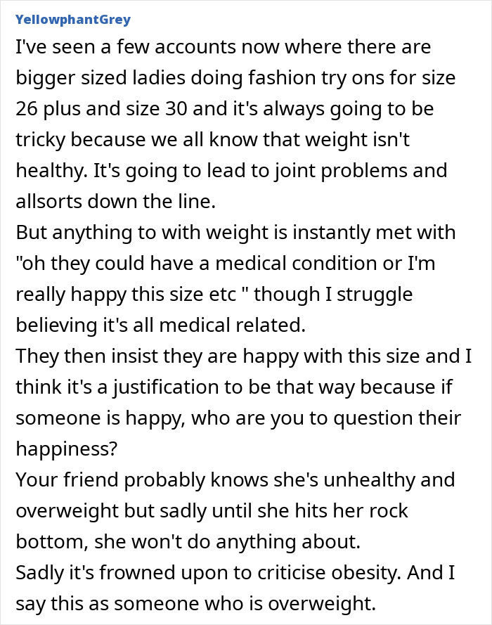 &ldquo;She&rsquo;s Now A Size 30&rdquo;: Woman Bursts Bestie&rsquo;s Delusions About Body Positivity