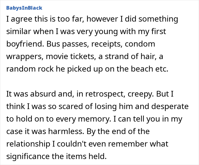 Text about a guy's relationship taking an odd turn due to finding a creepy box. Text about a guy's relationship taking an odd turn due to finding a creepy box.