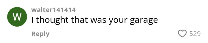 Comment by user joking about a kitchen transformation looking like a garage. Comment by user joking about a kitchen transformation looking like a garage.