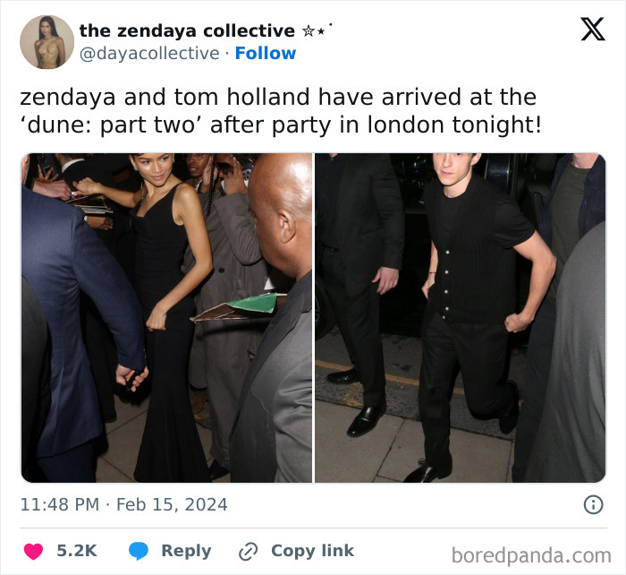 Zendaya and Tom Holland at a party in London, dressed elegantly, engaging with guests, amidst excited atmosphere. Zendaya and Tom Holland at a party in London, dressed elegantly, engaging with guests, amidst excited atmosphere.