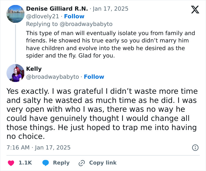 Social media exchange discussing demands to change looks and receiving a reality check. Social media exchange discussing demands to change looks and receiving a reality check.