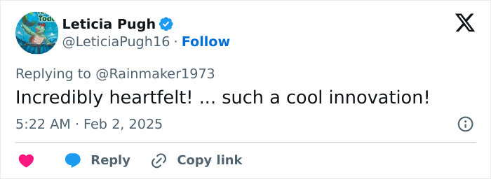 Tweet praising innovation related to a 10YO deaf girl's experience seeing spoken words. Tweet praising innovation related to a 10YO deaf girl's experience seeing spoken words.