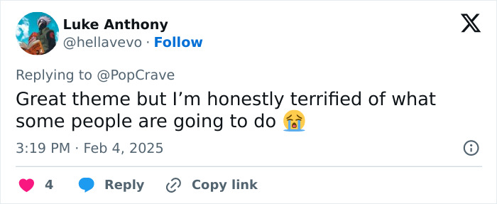 Tweet reacting to Met Gala 2025 dress code, expressing concern with crying emoji. Tweet reacting to Met Gala 2025 dress code, expressing concern with crying emoji.