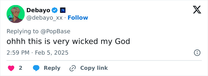 Tweet reacting to Jonathan Bailey's muscles, stating "ohhh this is very wicked my God. Tweet reacting to Jonathan Bailey's muscles, stating "ohhh this is very wicked my God.