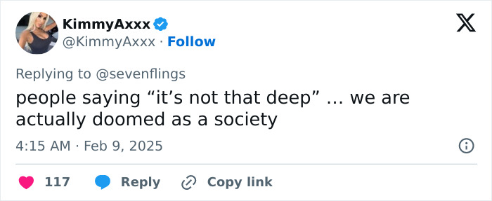 Tweet discussing societal issues, highlighting concerns about dismissive attitudes. Tweet discussing societal issues, highlighting concerns about dismissive attitudes.