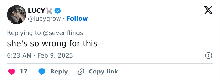 Tweet criticizing Millie Bobby Brown, saying "she's so wrong for this". Tweet criticizing Millie Bobby Brown, saying "she's so wrong for this".
