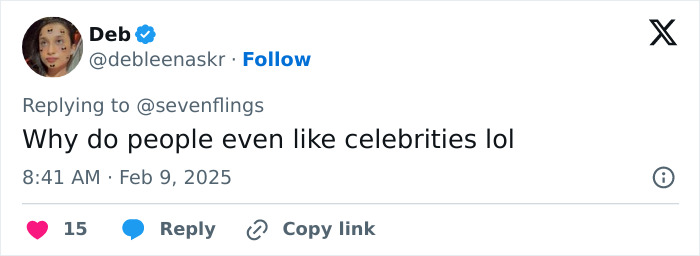 Tweet questioning celebrity admiration, discussing $200 photo controversy. Tweet questioning celebrity admiration, discussing $200 photo controversy.