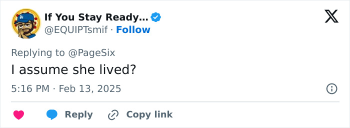 Tweet referencing Kim Kardashian's ultra-tight Met Gala corset, dated February 13, 2025. Tweet referencing Kim Kardashian's ultra-tight Met Gala corset, dated February 13, 2025.