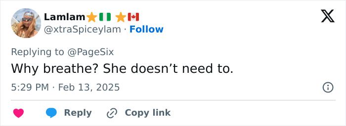 Tweet reacting to Kim Kardashian wearing ultra-tight Met Gala corset, questioning ability to breathe. Tweet reacting to Kim Kardashian wearing ultra-tight Met Gala corset, questioning ability to breathe.